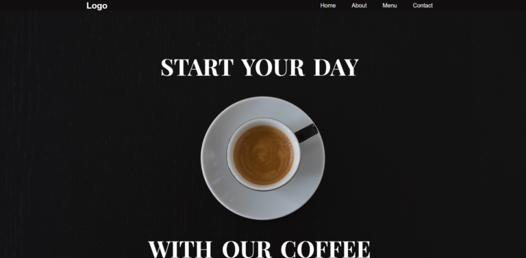 Coffee Shop Website Using HTML CSS